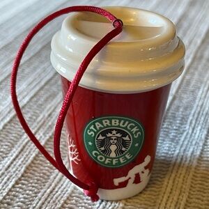 Starbucks Festive Red and White Ornament